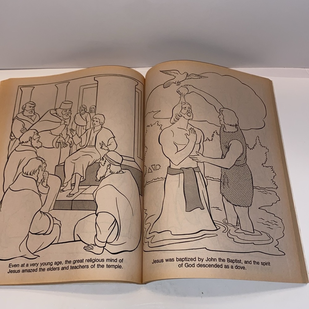 Vintage 1991 The Bible Coloring Book Pictures Old and Testament - - Picture 13 of 15